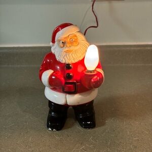 Vintage Royalite Plastic Santa Claus Blow Mold Light-Up **DISTRESSED